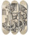 Triptych art skateboard deck of Circle Of Hans Holbein The Elder The Beheading Of John The Baptist by Circle Of Hans Holbein The Elder (1465-1524)