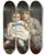 Triptych art skateboard deck of Alexandreauguste Hirsch Camille And Louis by Alexandre Auguste Hirsch (1833-1912)