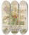 Triptych art skateboard deck of Alwine Schroedter In Freude Und Leid Pl18 by Alwine Schroedter (1820-1892)