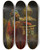 Triptych art skateboard deck of Antonio Fabrs Lighting The Lamp by Antonio Fabres (1854-1938)