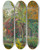 Triptych art skateboard deck of Gustave Loiseau Maison La Campagne by Gustave Loiseau (1865-1935)