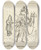 Triptych art skateboard deck of Henry Justice Ford The Negro Compels Udea To Walk by Henry Justice Ford (1860-1941)