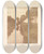 Triptych art skateboard deck of Charles Marie Dulac Suite De Paysages Landscape Plate 3 Remarque Bat by Charles Marie Dulac (1865-1898)