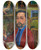 Triptych art skateboard deck of Raoul Dufy Portrait Du Pote Joachim Gasquet by Raoul Dufy (1877-1953)
