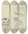Triptych art skateboard deck of Max Beckmann Drei Zeichnungen Mit Mnnerkpfen by Max Beckmann (1884-1950)