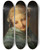 Triptych art skateboard deck of Johann Baptist Reiter Bildnis Einer Blonden Jungen Frau by Johann Baptist Reiter (1813-1890)