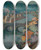 Triptych art skateboard deck of Henri Le Sidaner Les Maisons Sur La Rivire by Henri Le Sidaner (1862-1939)