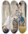 Triptych art skateboard deck of Leo Putz Cara Sophia Khler Ne Goldammer by Leo Putz (1869-1940)