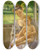Triptych art skateboard deck of Mary Cassatt Mother And Child In The Conservatory by Mary Cassatt (1844-1926)