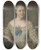 Triptych art skateboard deck of Johan Stlbom Hedvig Charlotta Nordenflycht 17181763 by Johan Stalbom