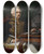 Triptych art skateboard deck of Josef Allmer Portrait Of Moritz Kaiserfeld Von Blagatinschegg by Josef Allmer