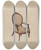 Triptych art skateboard deck of Edna C Rex Armchair by Edna C Rex (1893-1972)