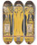 Triptych art skateboard deck of Theo Nieuwenhuis Nederlandsche Oliefabriek Delft Delftsche Slaolie by Theo Nieuwenhuis (1866-1951)