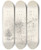 Triptych art skateboard deck of Nicaise De Keyser View From The Meebrug On The Steenhouwersdijk In Bruges by Nicaise De Keyser (1813-1887)