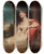 Triptych art skateboard deck of Sir Thomas Lawrence Miss Harriet Clements by Sir Thomas Lawrence (1769-1830)