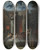 Triptych art skateboard deck of Mexican School A Moonlit Night In The Square In Front Of The Catedral Metropolitana De La Asuncin De Maria De La Ciudad De Mexico In Mexico City by Mexican School