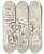 Triptych art skateboard deck of Charles Laborde Bar De Nuit by Chas Laborde (1886-1941)
