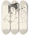 Triptych art skateboard deck of Aubrey Vincent Beardsley Grotesques By Aubrey Beardsley 2 by Aubrey Vincent Beardsley (1872-1898)