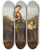 Triptych art skateboard deck of Ferdinand Marhn Young Female Shepherd With Child by Ferdinand Marohn (1839-1865)