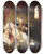 Triptych art skateboard deck of Julius Victor Berger A Visitor In The Harem by Julius Victor Berger (1850-1902)