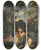 Triptych art skateboard deck of Narcissevirgile Diaz De La Pea Bathers In A Forest Stream by Narcisse-Virgile Diaz de La Pea (1808-1876)