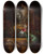 Triptych art skateboard deck of Blaisealexandre Desgoffe A Nautilus Cup On A Carved Stand With A Floral Still Life by Blaise-Alexandre Desgoffe (1830-1901)
