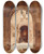 Triptych art skateboard deck of Franoismarius Granet Deux Ermites Se Promenant Sous Des Votes by Franois-Marius Granet (1775-1849)