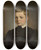 Triptych art skateboard deck of Karol Modnicki Bust Portrait Of A Boy by Karol Mlodnicki (1835-1900)
