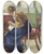 Triptych art skateboard deck of Edvard Weie Interir Med Siddende Kvinde by Edvard Weie (1879-1943)