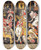 Triptych art skateboard deck of Walter Crane The Absurd Abc Pl 3 by Walter Crane (1845-1915)