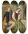 Triptych art skateboard deck of Adolphus M Madot Slenders Wooing Of Ann Page by Adolphus M Madot (1838-1861)