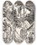 Triptych art skateboard deck of Ernst Ludwig Kirchner Skisprung by Ernst Ludwig Kirchner (1880-1938)