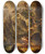 Triptych art skateboard deck of Jakob Canciani A Griffonvulture With A Dead Deer by Jakob Canciani (1820-1891)