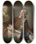 Triptych art skateboard deck of Jeansimon Berthlemy Portrait Of A Gentleman With The Bust Of Denis Diderot by Jean Simon Berthelemy (1743-1811)