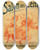 Triptych art skateboard deck of Adolphe Lon Willette Salon Des Cent by Adolphe Leon Willette (1857-1926)