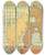 Triptych art skateboard deck of Leonard Leslie Brooke The Bears Watch From The Window by Leonard Leslie Brooke (1862-1940)