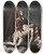 Triptych art skateboard deck of Claude Vignon Piet by Claude Vignon (1593-1670)