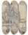 Triptych art skateboard deck of Johannes Lingelbach Sitzender Bauer Die Hand Auf Einen Krug Gelegt Der Vor Ihm Auf Einer Bank Steht by Johannes Lingelbach (1622-1674)