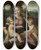 Triptych art skateboard deck of Correggio Madonna And Child With The Infant Saint John by Correggio (1489-1534)