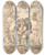 Triptych art skateboard deck of Johann Esaias Nilson Caricatures Of A Fish And A Bird Peddler In Ornamental Frames by Johann Esaias Nilson (1721-1788)