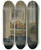 Triptych art skateboard deck of Pieterfrans De Noter The Ghent Altarpiece By The Van Eyck Brothers In St Bavo Cathedral In Ghent by Pieter-Frans De Noter (1779-1842)