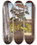 Triptych art skateboard deck of Georges Gaudion Rosebush And Vines At Tounyles Roses by Georges Gaudion (1885-1942)