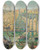 Triptych art skateboard deck of Ernest Lawson View Of Thebridge_1 by Ernest Lawson (1873-1939)