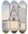 Triptych art skateboard deck of Carl Grossberg Untitled by Carl Grossberg (1894-1940)