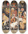Triptych art skateboard deck of Walter Crane The Absurd Abc Pl 6 by Walter Crane (1845-1915)