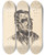 Triptych art skateboard deck of Lovis Corinth Wilhelm Trbner by Lovis Corinth (1858-1925)