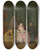 Triptych art skateboard deck of Pietro Longhi The Visit by Pietro Longhi (1702-1785)