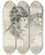 Triptych art skateboard deck of David Bles Three Men Among Them Gavanon And Weimar by David Bles (1821-1899)