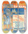 Triptych art skateboard deck of Georges De Feure Ths Du Palais Indien by Georges de Feure (1868-1943)