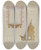 Triptych art skateboard deck of Gordena Jackson Missal Holder by Gordena Jackson